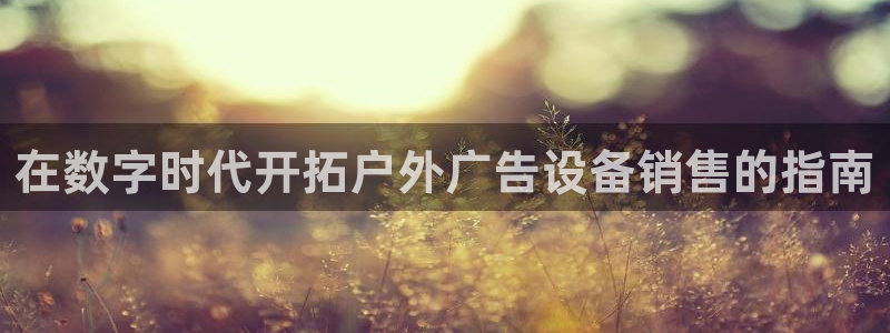 杏宇平台登录方法：在数字时代开拓户外广告设备销售的指南