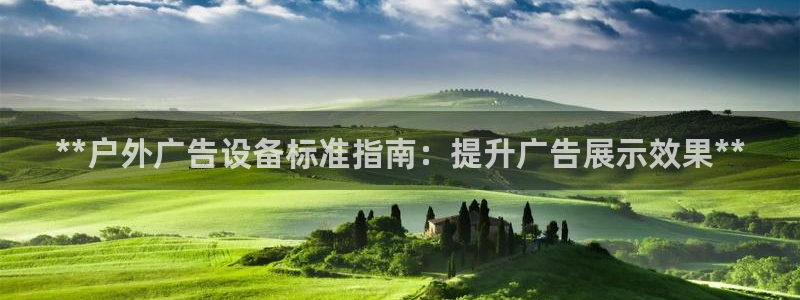 杏宇平台登录步骤图：**户外广告设备标准指南：提升广告展示效果**