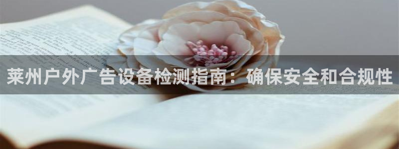 杏宇平台代理：莱州户外广告设备检测指南：确保安全和合规性