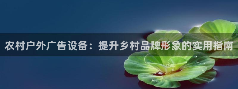 杏宇平台代理怎么赚钱的：农村户外广告设备：提升乡村品牌形象的实用指南