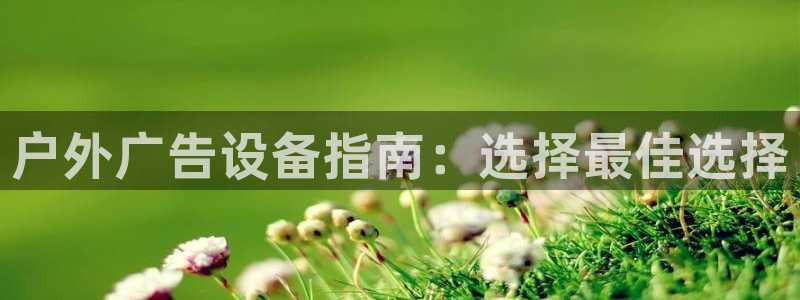 杏宇平台代理怎么样啊：户外广告设备指南：选择最佳选择