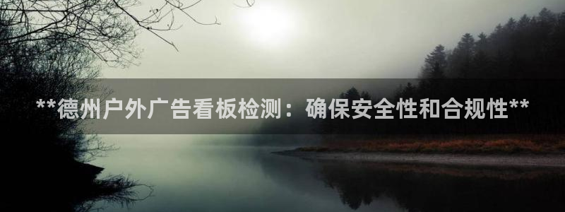 杏宇平台是什么：**德州户外广告看板检测：确保安全性和合规性**
