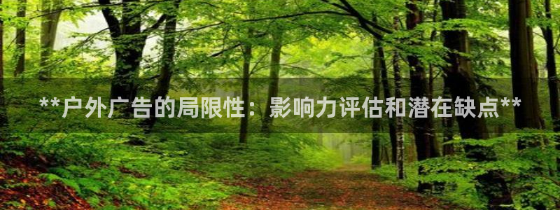 杏宇平台官网注册：**户外广告的局限性：影响力评估和潜在缺点**