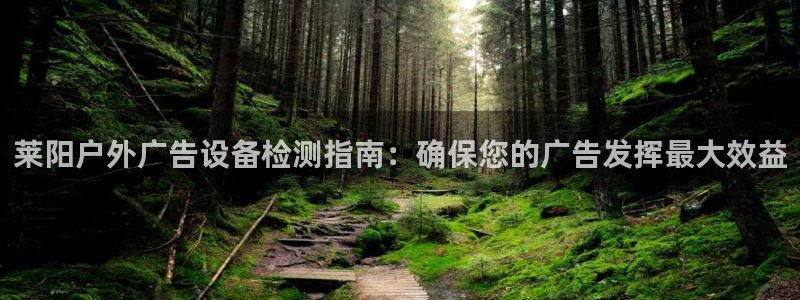 杏宇平台总代理是谁：莱阳户外广告设备检测指南：确保您的广告发挥最大效益