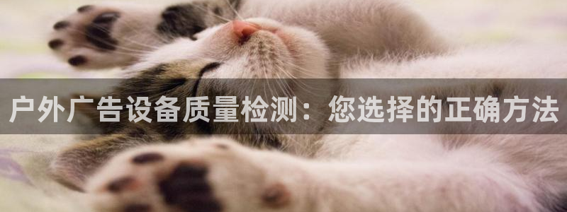 杏宇平台官网注册：户外广告设备质量检测：您选择的正确方法