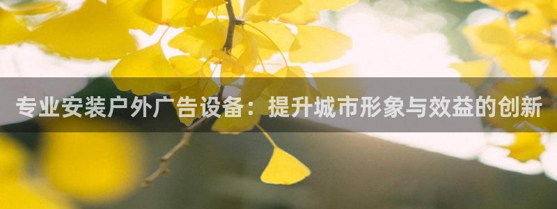 杏宇平台注册登录：专业安装户外广告设备：提升城市形象与效益的创新