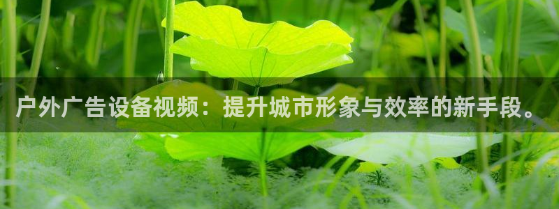 杏宇平台登录方法：户外广告设备视频：提升城市形象与效率的新手段。