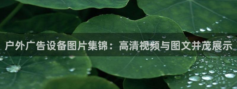 杏宇平台总代理：户外广告设备图片集锦：高清视频与图文并茂展示