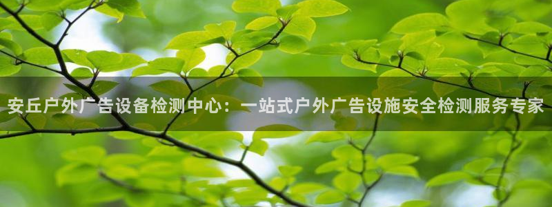 杏宇平台怎么样知乎：安丘户外广告设备检测
