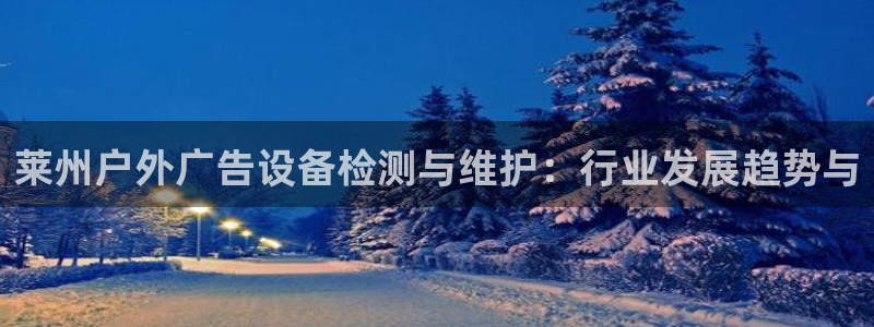 杏宇平台好吗：莱州户外广告设备检测与维护：行业发展趋势与