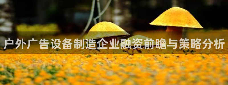 杏宇官方平台官网：户外广告设备制造企业融