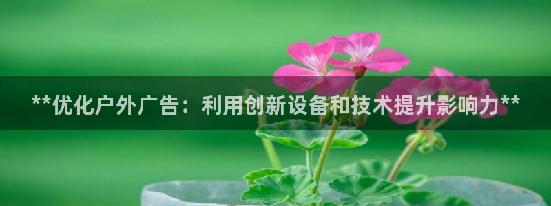 杏宇平台招商怎么样：**优化户外广告：利用创新设备和技术提升影响力**